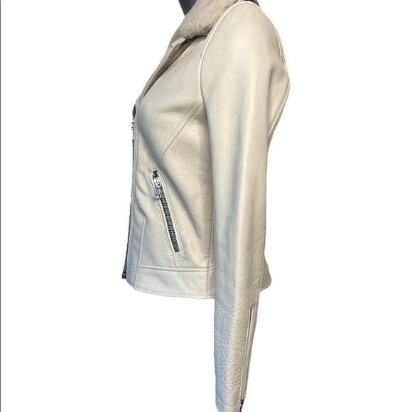 Ugg Australia Andee Leather Cycle Jacket NWT Sz Sm # motorcycle sheep - Picture 6 of 8